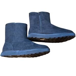 Cat & Jack 3 Blue Girl's Shearling Insulated Faux Fur Lined Boots Shoes